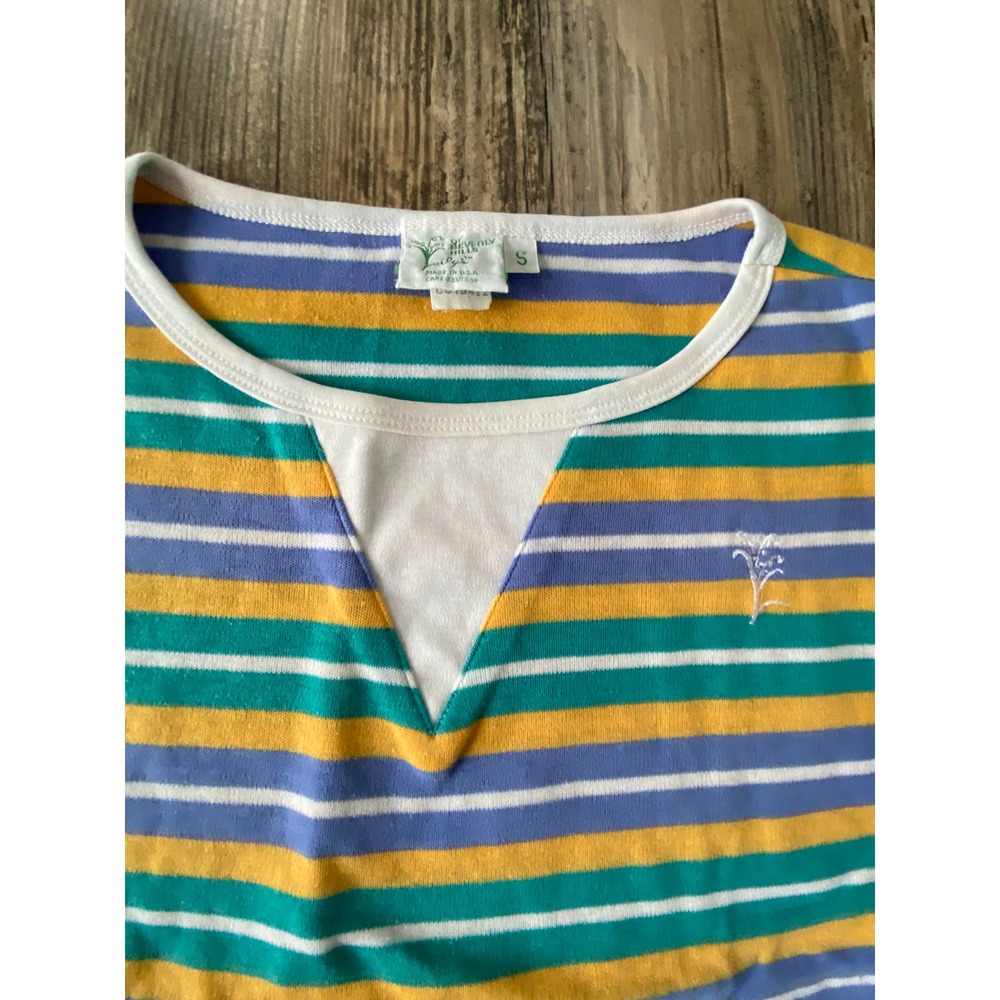 Lily's of Beverly Hills Vintage Striped Blouse, Size S